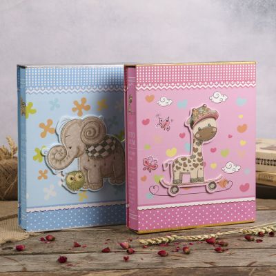 Фотоальбом «Слон/жираф» на 200 фото, 13 × 18 см, в коробке, МИКС