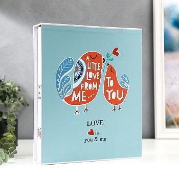 Фотоальбом на 200 фото 13х18 см "Певчие птички" в коробке 31х25,5х5,5 см