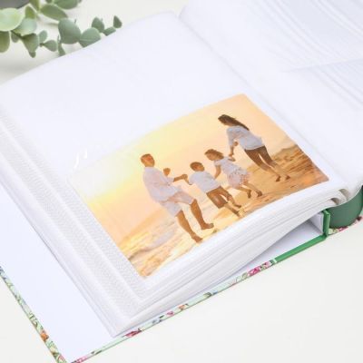 Фотоальбом на 200 фото: 180ф-10х15см, 20ф-15х20см "Пионы" в коробке МИКС 23,2х21х5,5 см