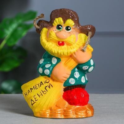 Копилка "Нафаня с метлой", глянец, разноцветная, 27 см, микс