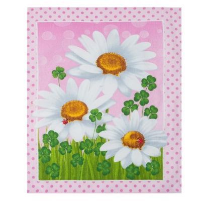 Набор полотенец в пакете "Букетики розовый" 45х60 см, 170 гр/м, хлопок 100%, вафля, 3 шт