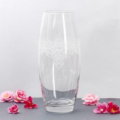 Ваза гравированная "Фантазия" d-7.5см 10х26 см