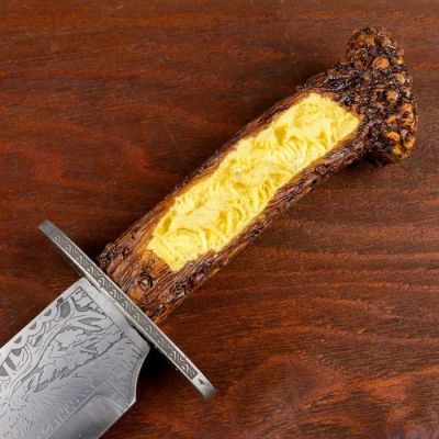 Сувенирное изделие, на подставке с лосем, на лосинных рогах 38х20 см