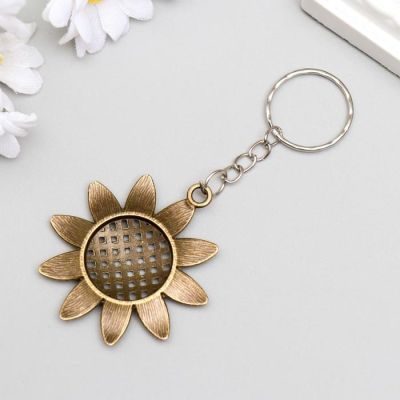 Брелок металл "Подсолнух" МИКС 4,5х4,3 см