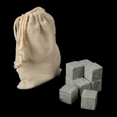 Камни для виски, 9 шт., мешочек из текстиля, размер камня 2×2×2 см