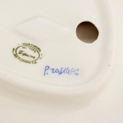 Блюдо «Виноградный лист», 22×19×3,5, гжель