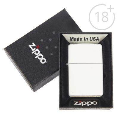 Зажигалка Zippo 214 Classic с покрытием White Matte
