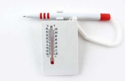 Ручка с термометром (на липучке)