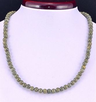 Бусы Змеевик "Классика №6" арт.НЗМ-1(6)-45-1