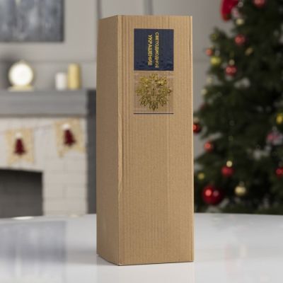 Светодиодная фигура «Серебристая ёлка» 9 × 29 × 9 см, стекло, батарейки АААх3 (не в комплекте), свечение тёплое белое