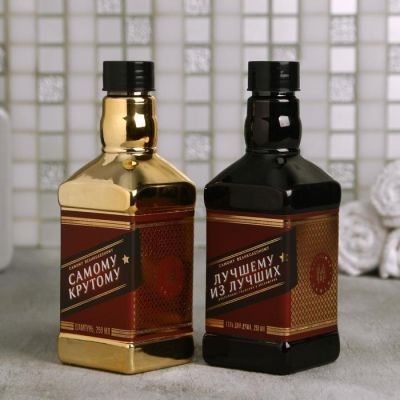 Набор "Лучшему из лучших" гель для душа и шампунь виски 250 мл аромат бергамот и пачули