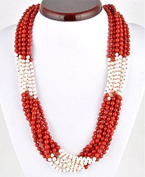 Бусы Коралл "Царевна" арт.П2158