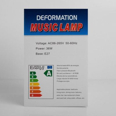 Световой прибор «Лопасти» 17 см, Е27, динамик, пульт ДУ, свечение RGBW