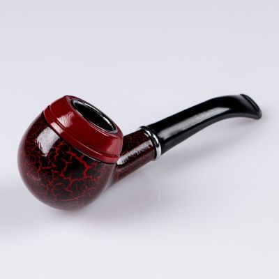 Трубка "Командор", классическая,с узким мундштуком, тёмно-коричневая 14 см