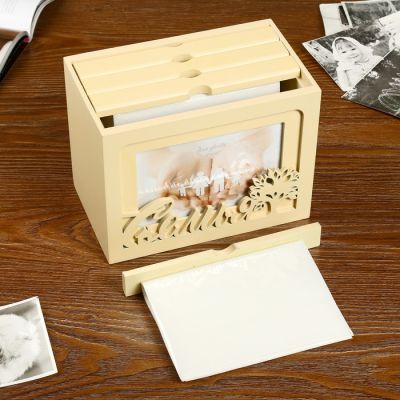 Фотоархив на 96 фото "Семья, дом" кремовый 20х16х12 см