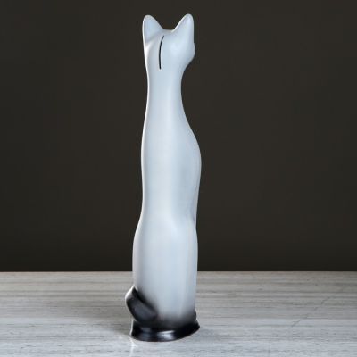 Копилка "Кот", акрил, серая, 48 см