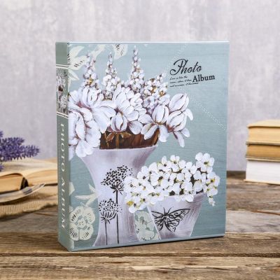 Фотоальбом на 80 фото 10х15 см "Нарисованный букет" в коробке МИКС 23х19х5,2