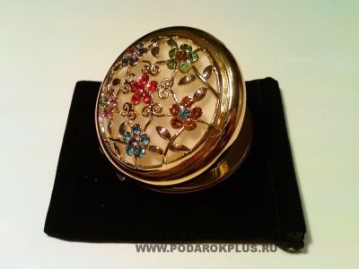 Зеркальце со стразами  ручной работы №5