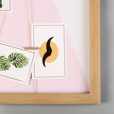 Фоторамка пластик на 8 фото 8х8; 10х10; 9х13 см "Геометрия" 60х40 см