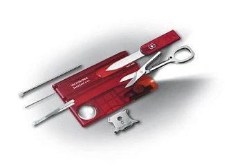 Victorinox Swiss Card Lite Red translucent Набор (арт. - 0.7300.T)