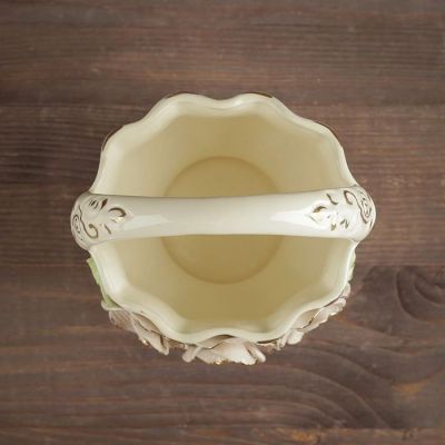 Конфетница "Корзинка с ручкой", керамика, 16 см, микс