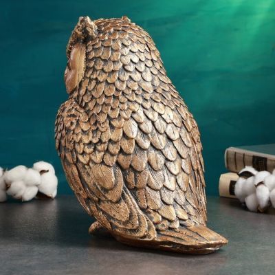 Копилка "Сова" под бронзу (25 × 20 × 30 см)