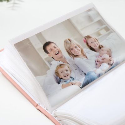 Фотоальбом "Розовый" на 100 фото 10х15 см, 12,5х5х17 см.  ПП карм.