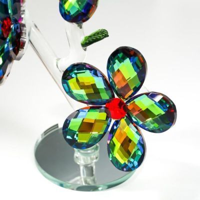 Сувенир стекло "Три ромашки" голография 18,5х7,7х17 см