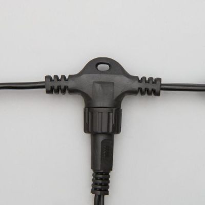 Гирлянда «Занавес» 2 × 9 м, IP65, УМС, тёмная нить, 1800 LED, свечение белое, мерцание белым, 220 В