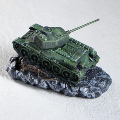 Копилка "Танк Т-34", зелёная, 12 см