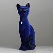 Копилка "Кот Кузя", покрытие флок, синяя, 28 см