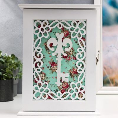 Ключница дерево "Резной ключ" 29,5х22х6 см