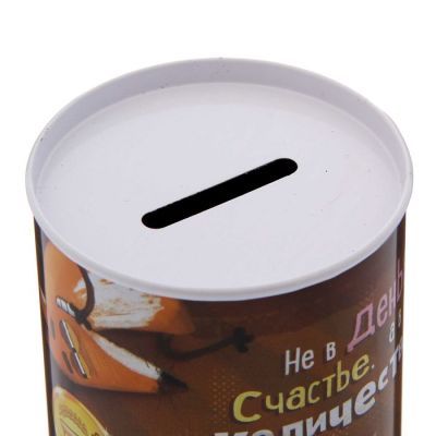 Копилка "Денег много не бывает", 6,5 х 12 см