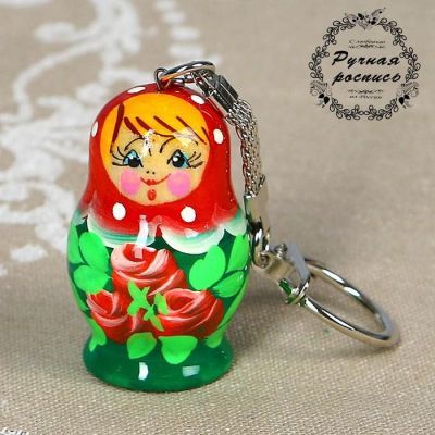 Брелок на ключи «Матрёшка», 3 см, микс