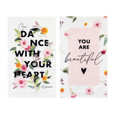 Набор полотенец кух. "Этель"  You are beautiful  35х60 см-2шт, 100% хл, саржа 190 г/м2