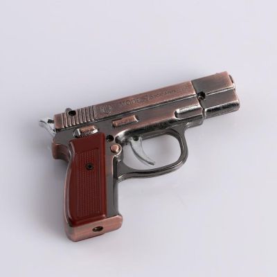 Зажигалка с фонариком "Пистолет", пьезо, газ