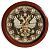 Часы "Герб" настенные, коричневый обод, 28х28 см
