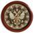 Часы "Герб" настенные, коричневый обод, 28х28 см