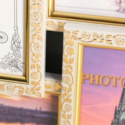 Фоторамка "Белое золото" 29х45 см на 6 фото 10х15 см