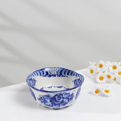 Салатник «Великан», 19×25×7 см, гжель