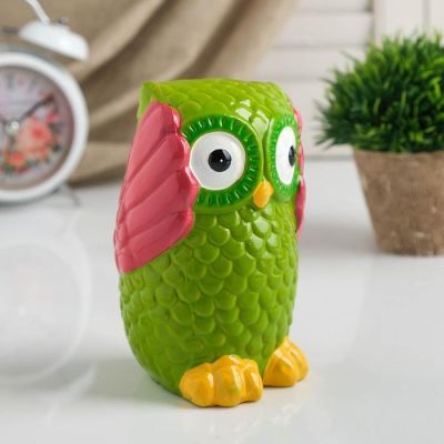 Копилка керамическая "Ничего не вижу, ничего не слышу, никому не скажу" 9X9X15см МИКС