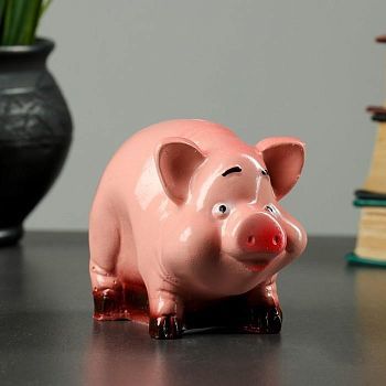 Копилка "Хрюша" мини 9х10х7см