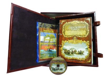 Родословная книга "Элитная" с кожаным ремешком (29 х 34 х 8 см)