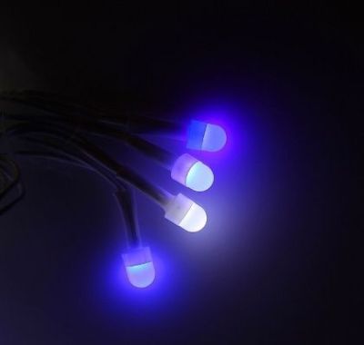 Гирлянда комнатная "Метраж" (10 м. нить белая, бело-синий)