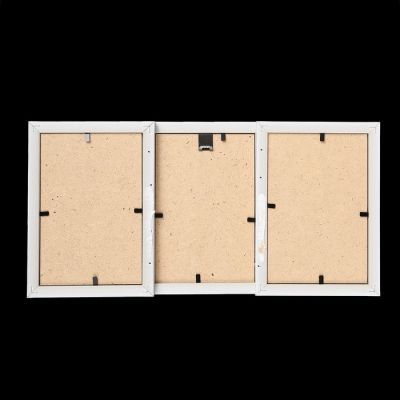 Фоторамка 20х37 см на 3 фото 10х15 см белый