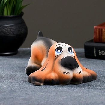 Копилка "Собака Бассет" 16х14х8,5см