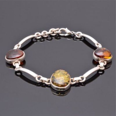 Браслет Янтарь "Осеннее танго" арт.ЯК-1398