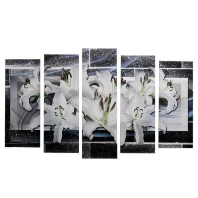 Картина модульная на подрамнике "Белые лилии" 125*80 см