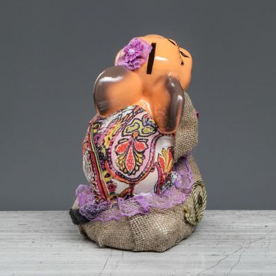 Копилка декор "Крыса на мешке", 22 см, микс