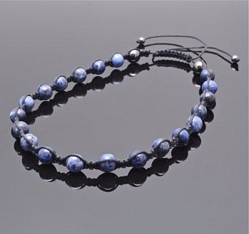 Бусы Лазурит, Гематит "Шамбала" арт.П3290